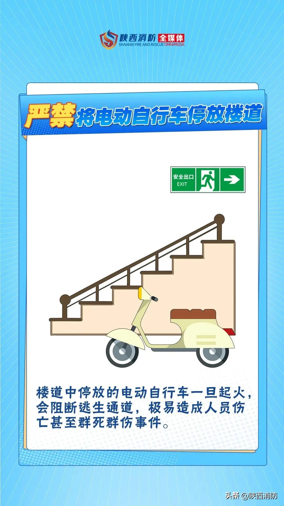 陕西1月发生8起电动自行车火灾