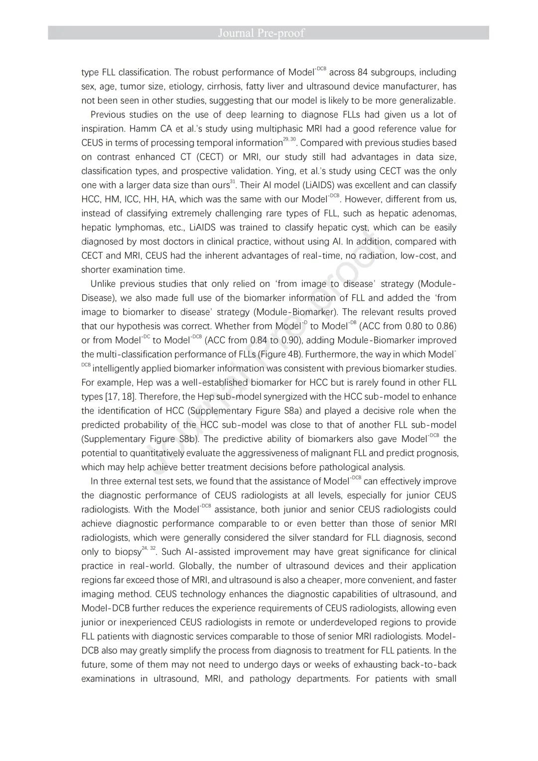 JHepatol丨基于超声造影的肝脏局灶性病变多分类诊断智能模型