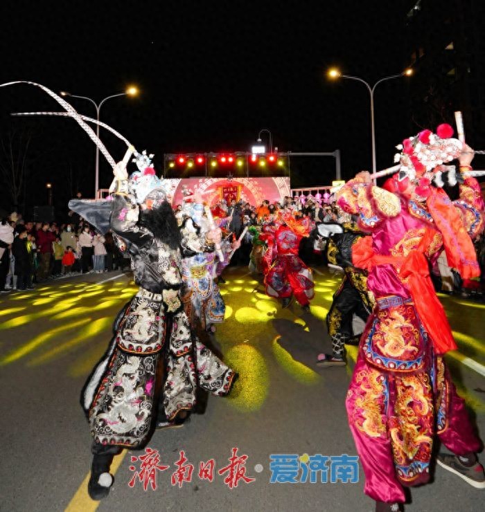 非遗英歌舞点燃泉城夜经济,济南环联夜市3月1日开启文化狂欢盛