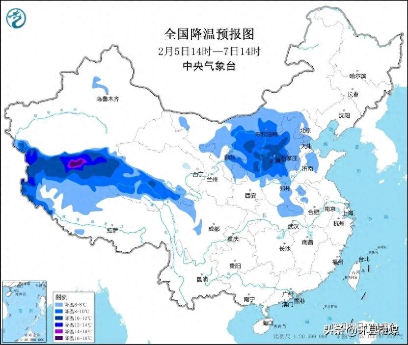 局地降温超10℃！蛇年首个寒潮预警来了！